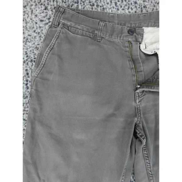 Patagonia Performance Straight Fit Pants Mens 34 Gray Canvas Chino Trousers
